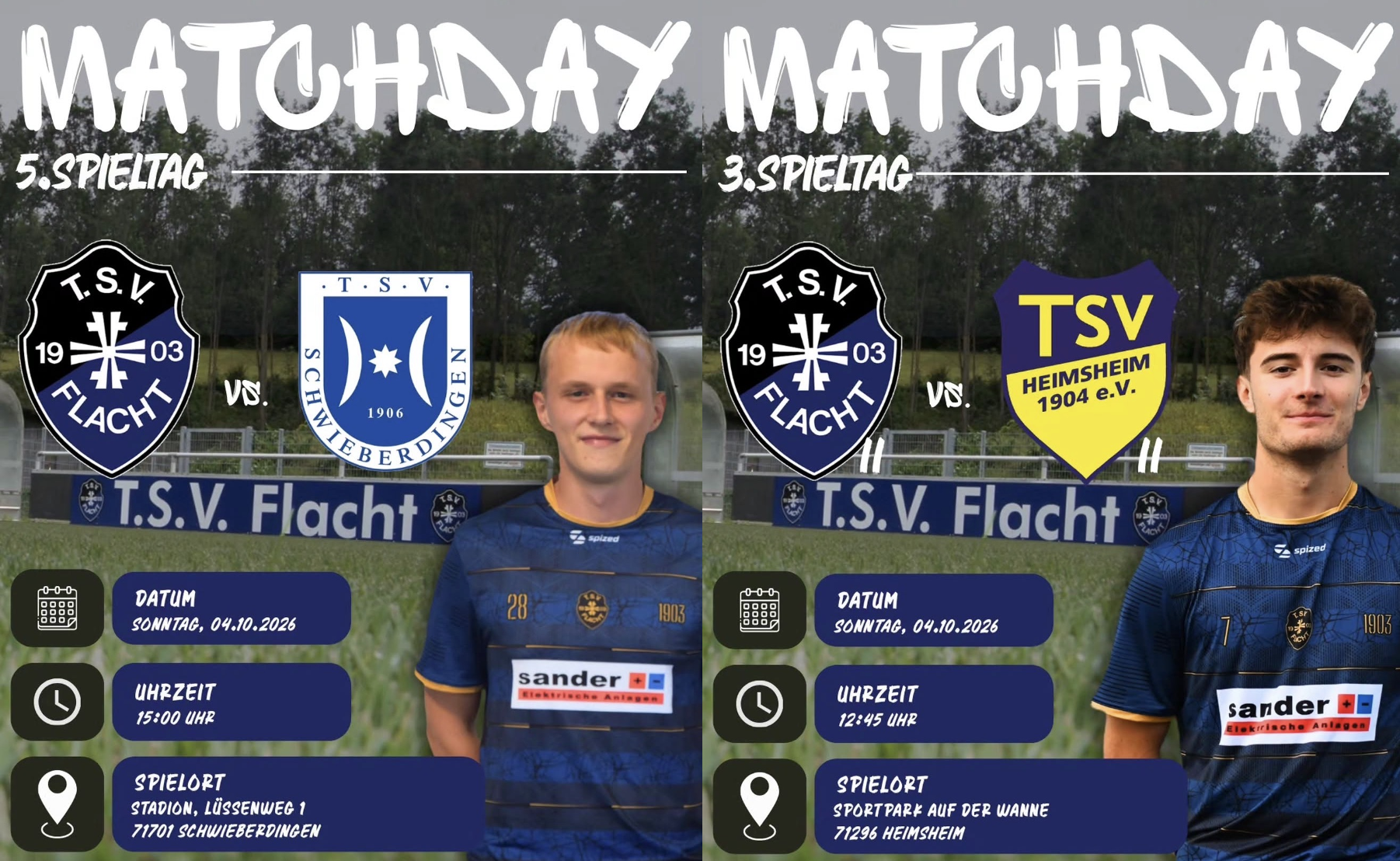 TSV Schwieberdingen – TSV Flacht und TSV Heimsheim II - TSV Flacht II